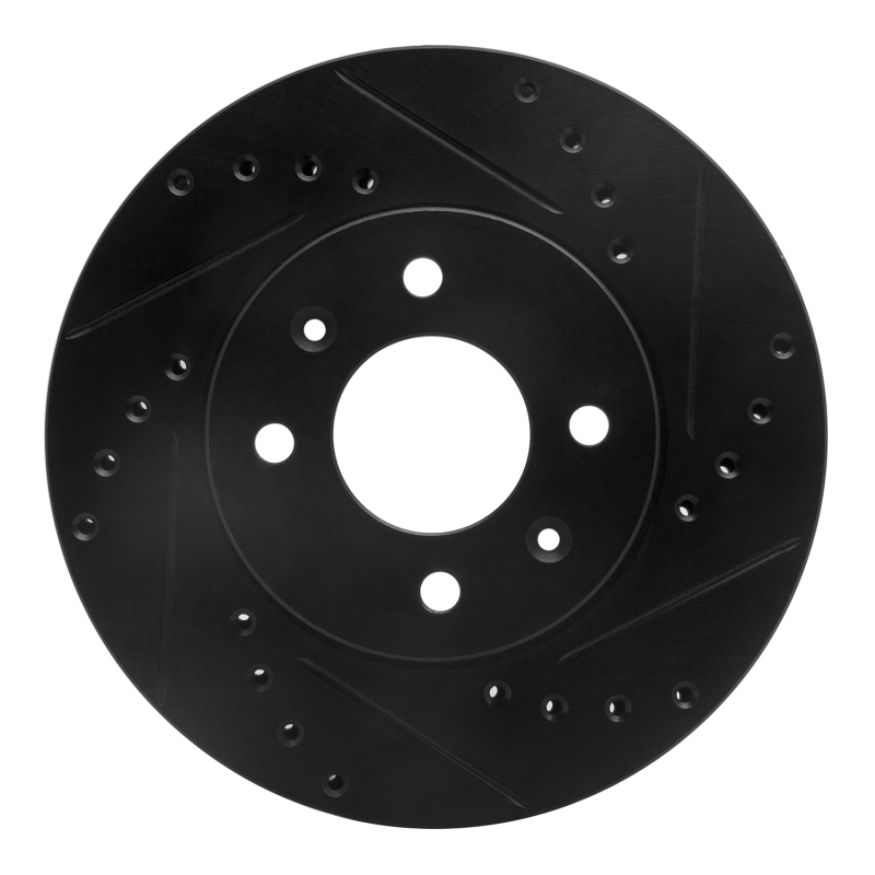 Dodge Attitude Brake Rotor (1) - Front Right - R1 Concepts - Drilled & Slotted - Black - `12-`25 Dodge Attitude Brake Rotor (1) - Front Right - R1 Concepts - Drilled & Slotted - Black - `12-`25